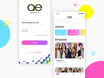 Video UI Design - For Queer Eye ui