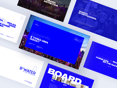 B'Water Agency agency blue branding keynote powerpoint presentation presentation layout