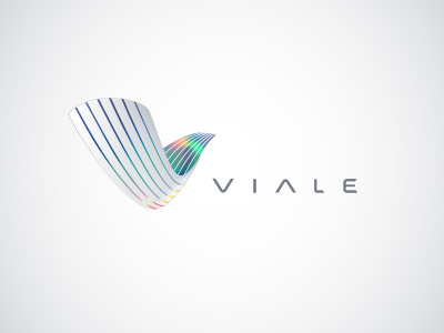 Viale brand branding custom holographic hotels logo logotype type waterfalls