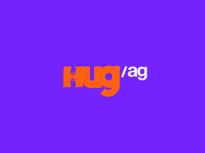 Hug/ag blue brand branding hug logo logotype orange purple