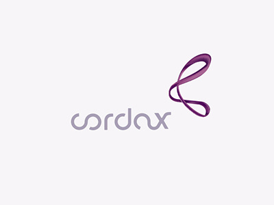 Cordax Technology band brand branding cord customtype flex logo logotype purple rope tech technology