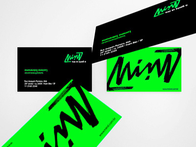 MinD Agency stationery black brand branding business cards green logo logotype mind stationery
