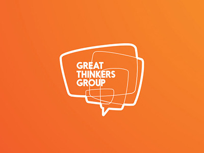 Great Thinkers Group season 02 brand branding lecture logo logotype motivational speech speech bubble