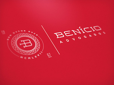 Benício Lawyers classic lawyer lawyers logo logotype monogram red