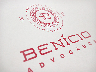 Benicio Lawyers Logotype brand branding classic logo logotype monogram