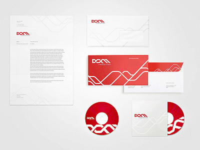 DOM Logistics stationary graphic design logistics stationary