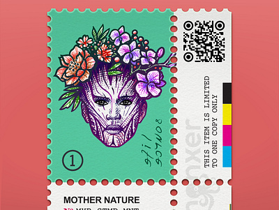 Mother Nature Stamp crosshatch stamp