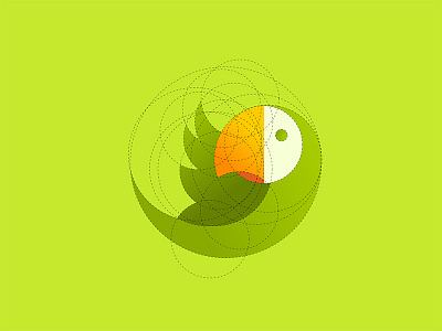 Bird bird dribbble grid icon illustration logo parrot