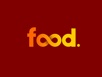 Food brand food icon illustration infinity logo
