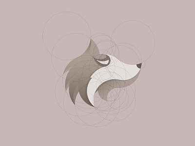 Wolf brand grid icon identity illustration logo