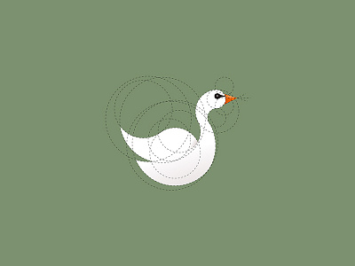 Swan brand branding grid icon identity illustration logo mark