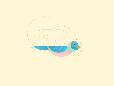 Bird animal bird brand branding flat grid icon identity illustration logo mark simple