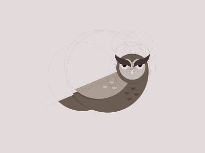 Owl animal grid icon illustration logo mascot owl