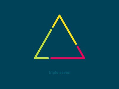 Triple 7 7 icon logo mark seven triple