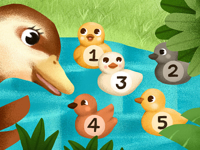 5 Little Ducks illustration