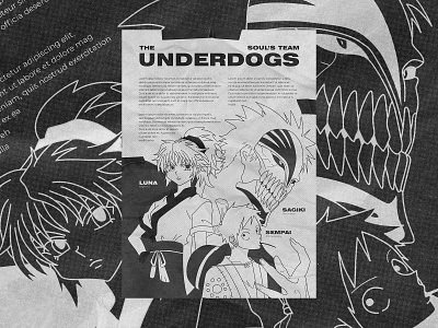 Modern Newspaper Poster anime art concept design gfx grunge illustration magazine modern newspaper paper design poster design