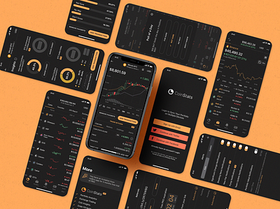 CoinStats iOS Application app application binance bitcoin crypto currency crypto exchange crypto wallet cryptocurrency exchange sketch ui uiux ux wallet