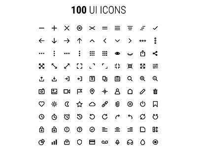 iconpack general 100icons icons icons pack icons set lineart ui uiux