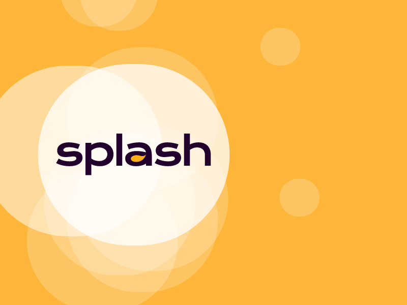 Logo for Splash digital marketing agency animation complementary colors graphic design logo minimalistic splash