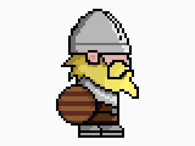 Pixel viking 2d art beard character game pixel viking warrior