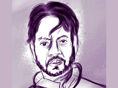 RIP Legend bollywood actor hand sketch irfan khan legend