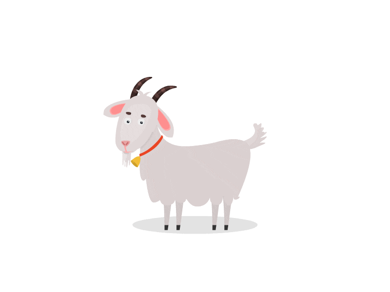 Goat 2d animation animal animation animation design flat art goat animation illustration