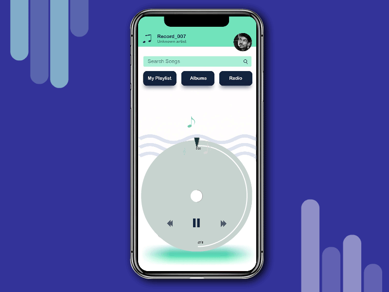 Music Player Animation animation music player phone design player