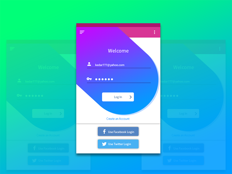 LogIn Page by KeDar Ambatkar on Dribbble