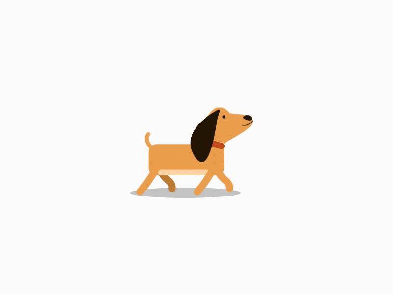 Weekly Warm-up #4: Animated Dog Icon 2d animation animation background colors dribbbledailyshot dribbbledailyshot flat art illustration vector