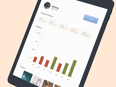 Statistic Chart 3d app appdesign design figma graphic design tablet ui ux