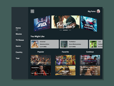 TV App app appdesign design figma tvapp ui ux