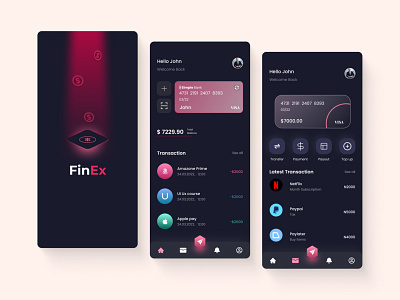 FinEx Fintech Mobile App // App advance ui app design branding creative design design figma financial app fintech fintech app fintech app ui glassmorphic interaction design mobile app mobile app ui modern ui neumorphic trendy ui ui uiux