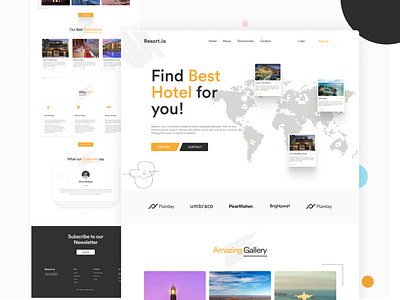 Travel Landing Page branding design figma interaction design landing page modern ui trendy ui ui uiux web design website design