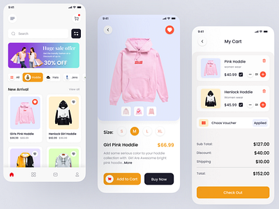 E commerce mobile app app design design figma interaction design mobile app modern ui trendy ui ui uiux web design