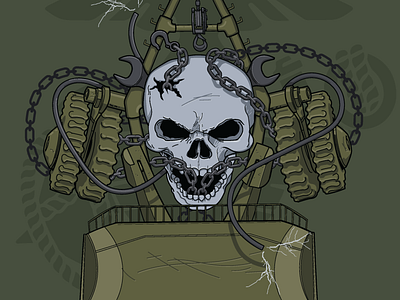 Illustration for a deployed USMC Engineer Unit art engineer illustration usmc vector