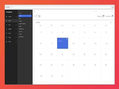 Dashboard - UI/UX/Visuals app calendar charts dashboard dashboardcalendar design illustration illustrator mobile photoshop ui visuals