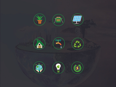 Environmental Icon Sets - Prepared in illustrator design graphic design illustration typography