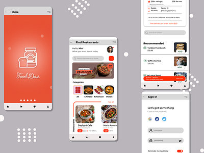 Food App graphic design logo typography ui ux