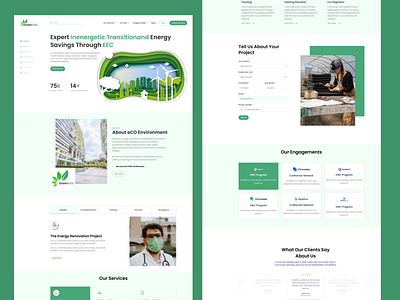 GreenOrb- Ecology Website agency eco ecology energy environment green green house minimal natural nature planet save service ui ux web website