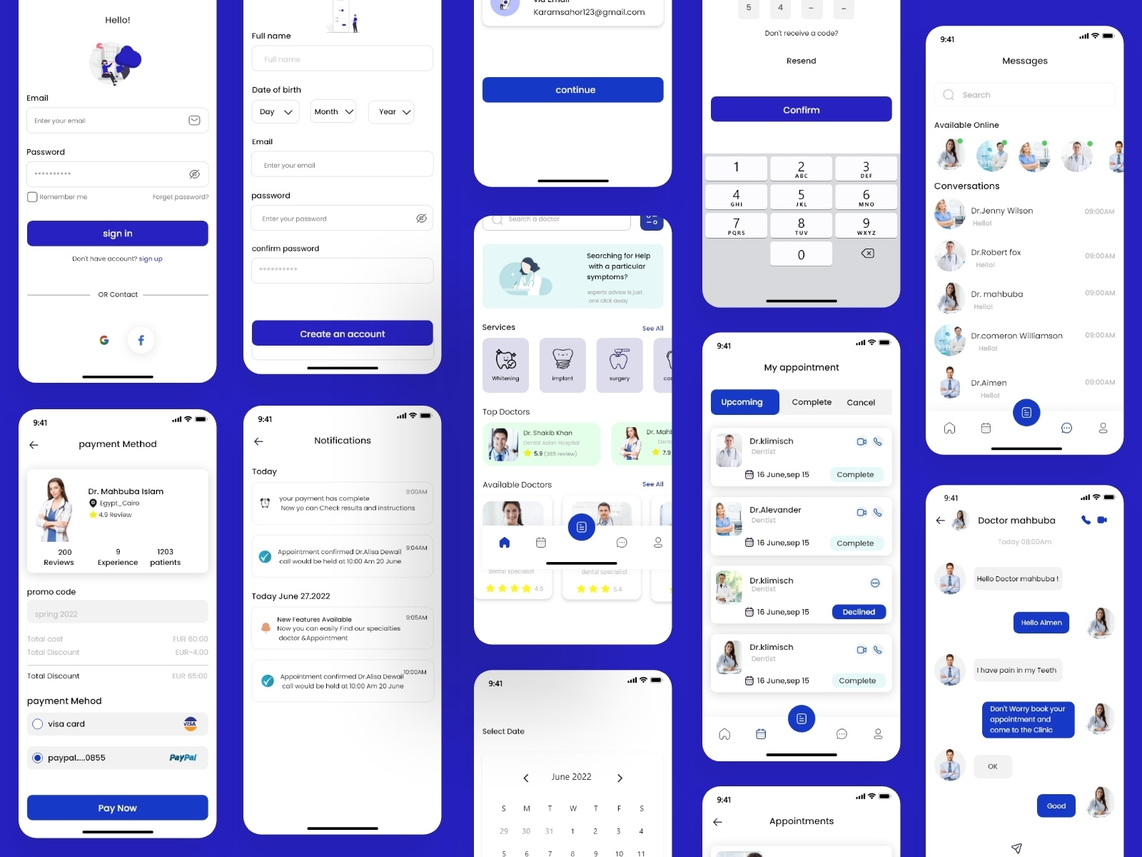 Dental Clinic UI design by Sahar alatrash on Dribbble