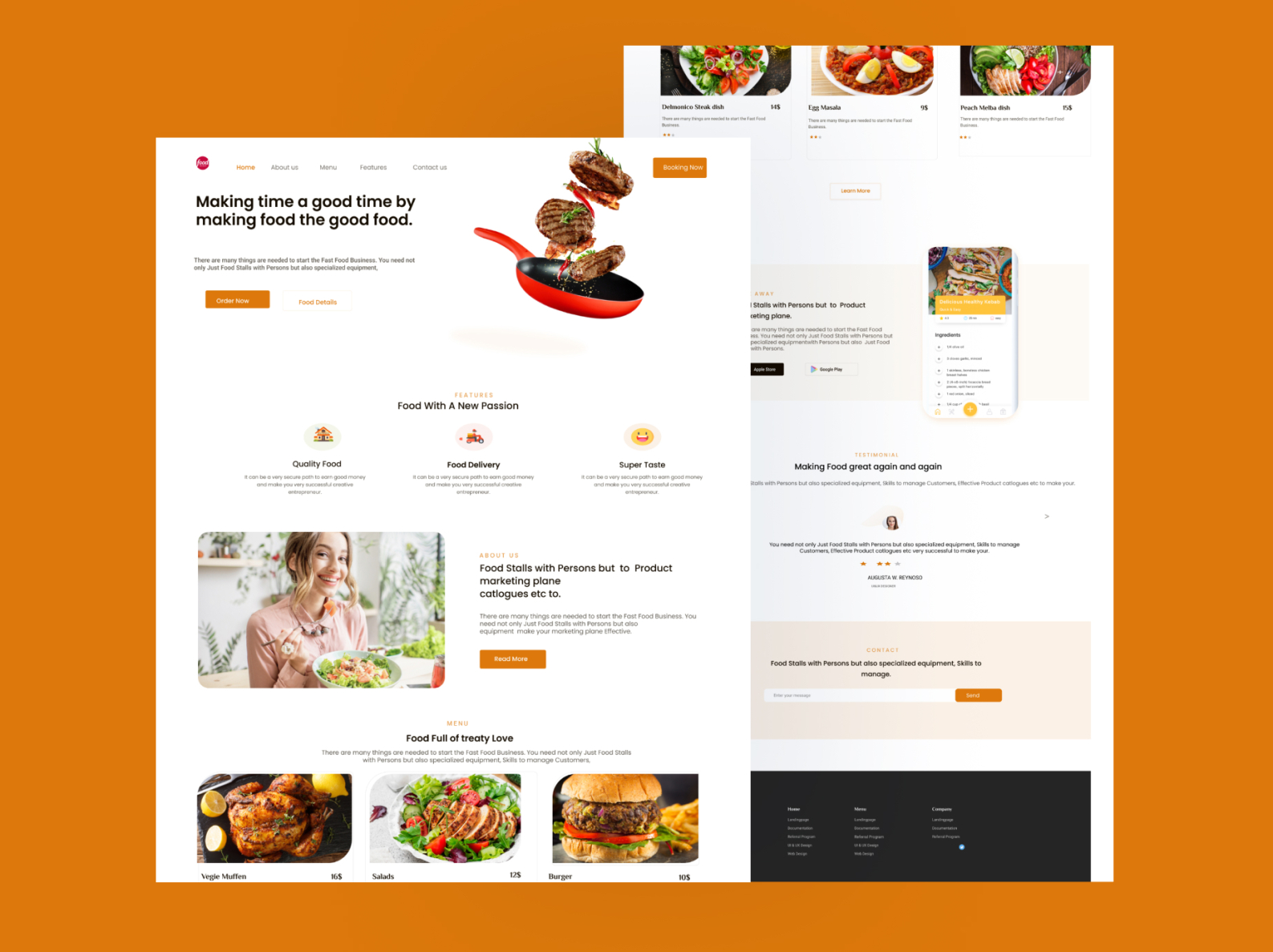 Food Landing page by Sahar alatrash on Dribbble