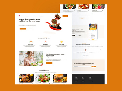 Food Landing page design logo