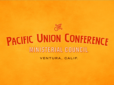 Pacific Union Conference freelance logo mark typography vintage