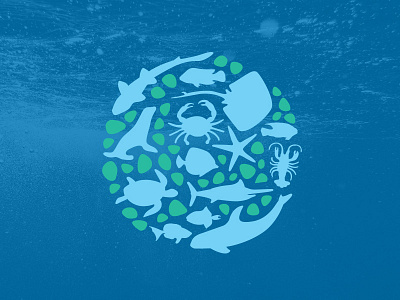 Identity for Environmental Organization brand crab environment fish identity lobster logo ocean seal whale wildlife world