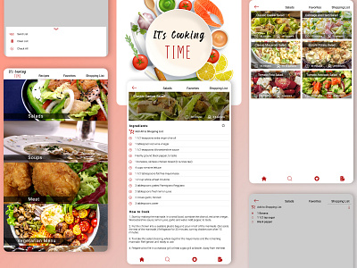 Recipes App design mobile app mobile design ui ux