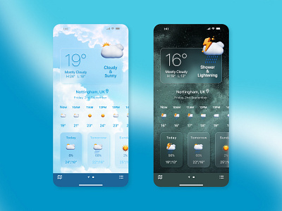 Weather App design forecast app mobile app mobile design mobile ui ui ux weather app