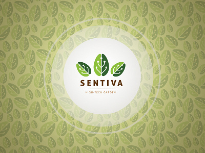 Sentiva garden icons infographics logo pattern