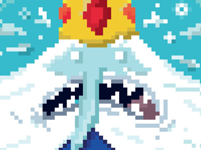 Pixel Ice King adventure time exhibition ice king pixel art the roost creative