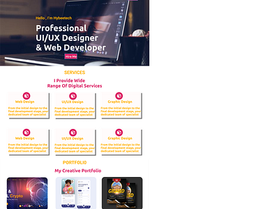Profile Portfolio Design design typography ui