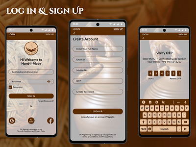 Log In & Sign Up Screen